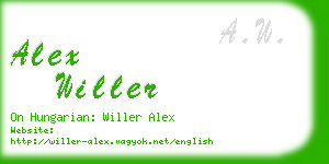 alex willer business card